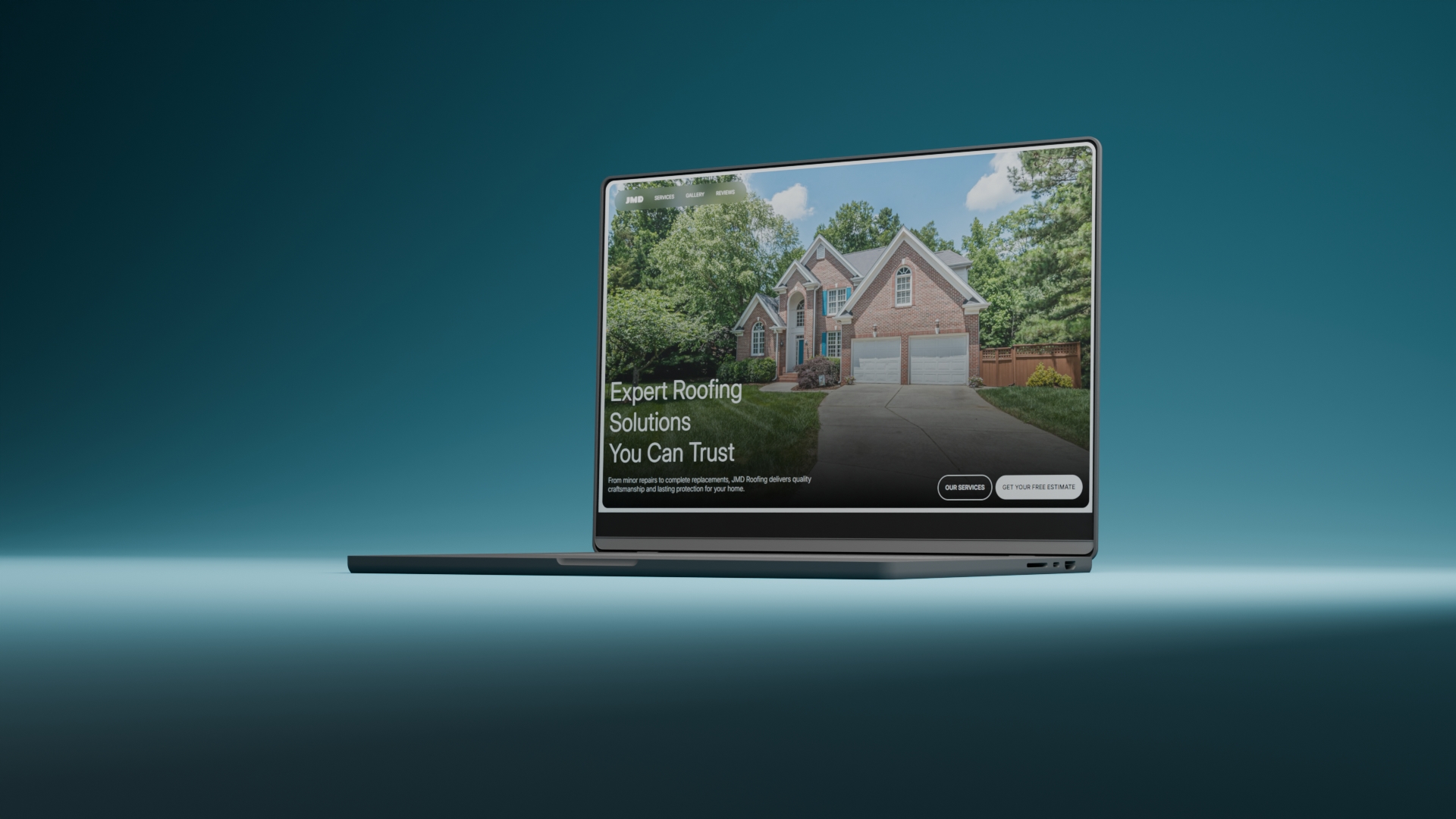 image of a roofing website made by freeroofingwebsites.online